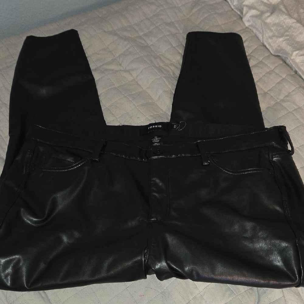 Torrid Black Faux Leather Pants